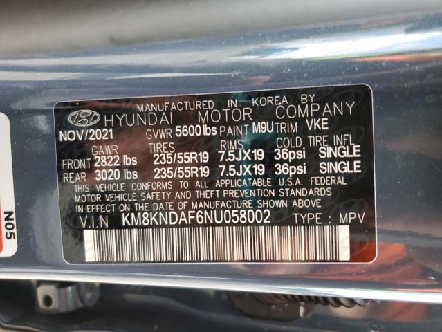 2022 Hyundai Ioniq 5 Sel VIN: KM8KNDAF6NU058002 Lot: 60168024