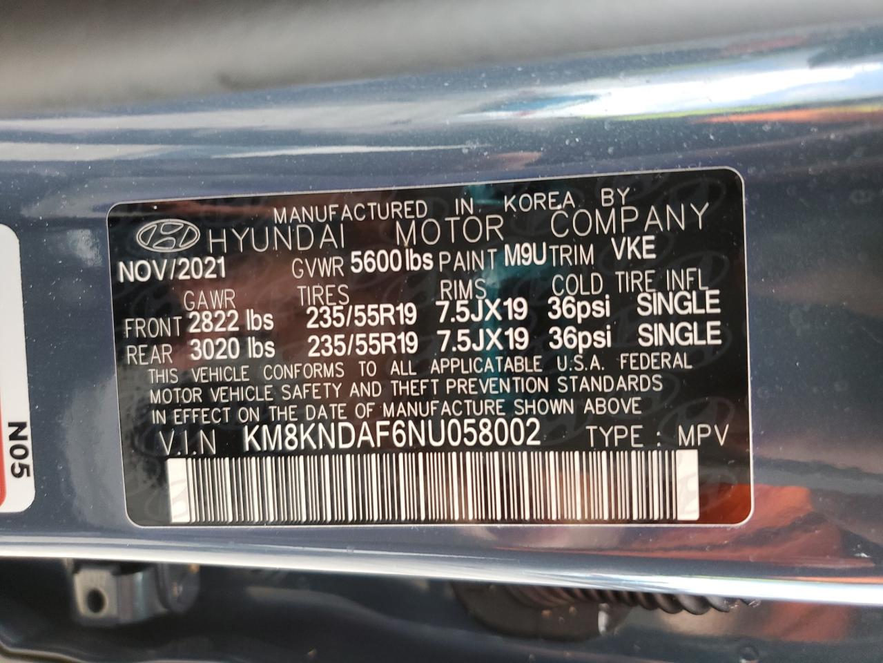 KM8KNDAF6NU058002 2022 Hyundai Ioniq 5 Sel