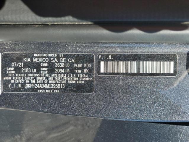 2021 Kia Forte Fe VIN: 3KPF24AD4ME395813 Lot: 57840874