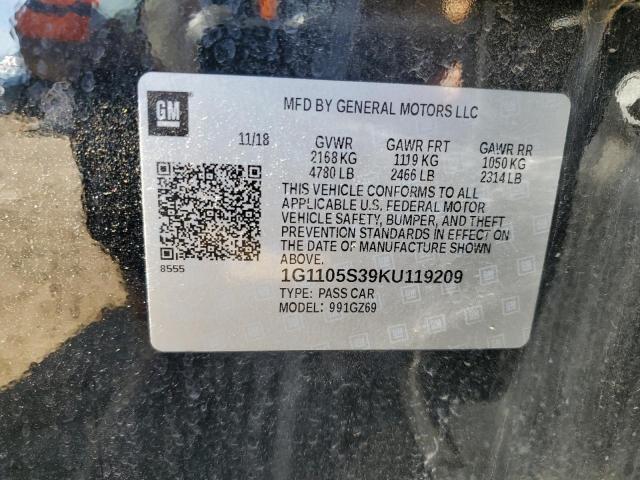 2019 Chevrolet Impala Premier VIN: 1G1105S39KU119209 Lot: 58642594