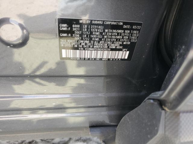 2022 SUBARU ASCENT LIM 4S4WMAPD3N3426330  61004754