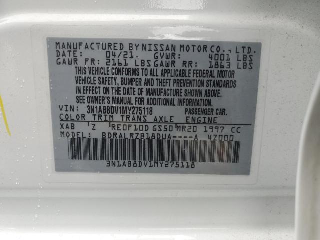 2021 Nissan Sentra Sr VIN: 3N1AB8DV1MY275118 Lot: 56797174