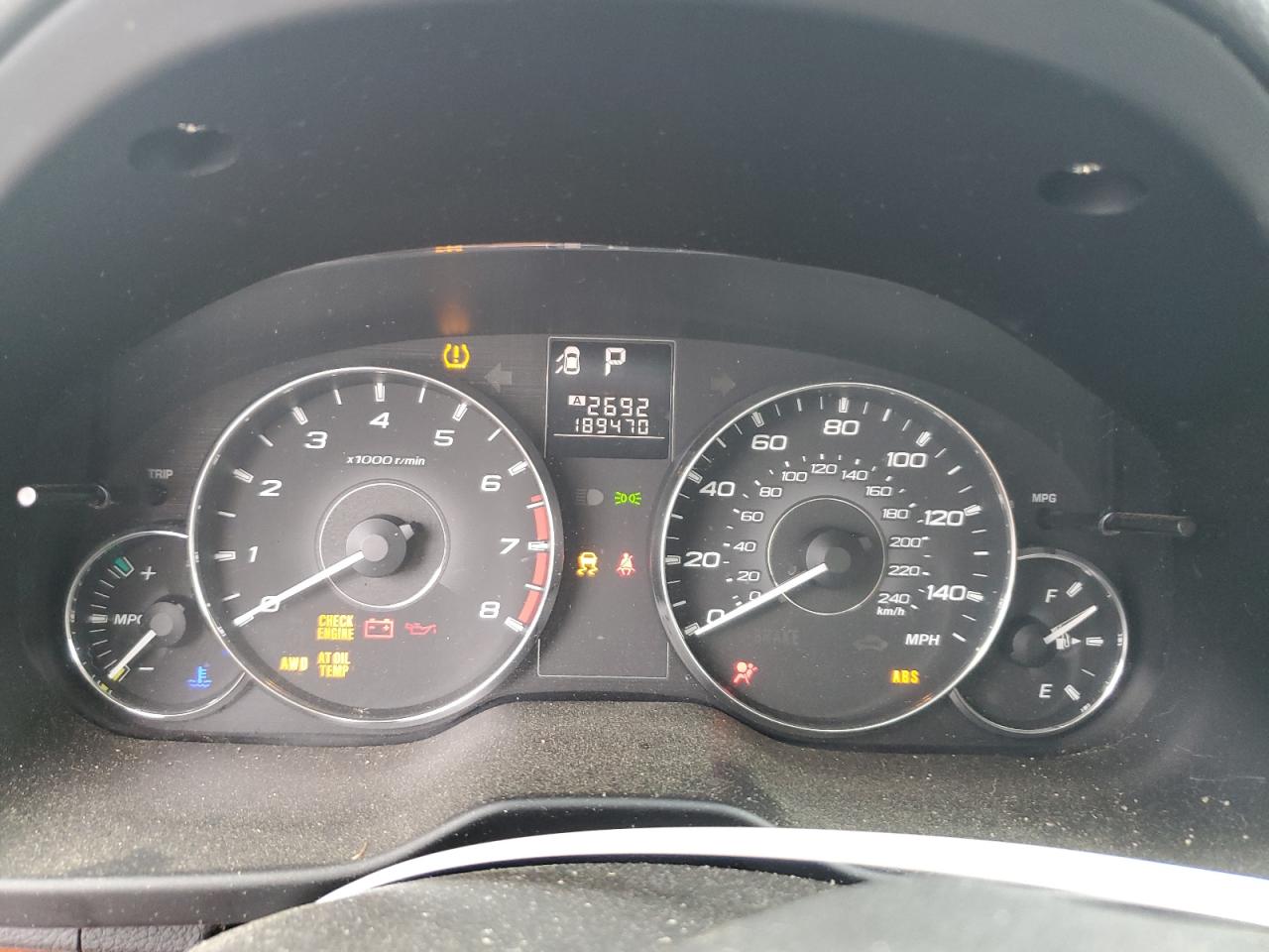 4S4BRCKC8C3266856 2012 Subaru Outback 2.5I Limited