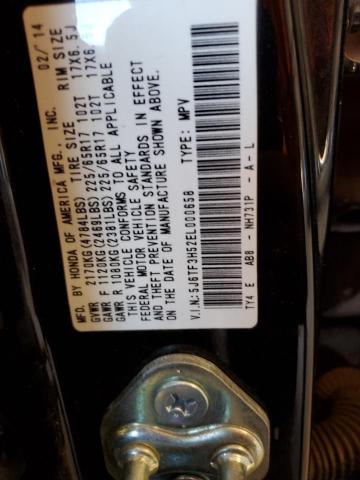 2014 Honda Crosstour Exl VIN: 5J6TF3H52EL000658 Lot: 57400214