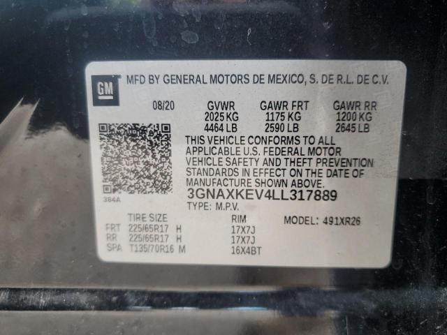 2020 CHEVROLET EQUINOX LT - 3GNAXKEV4LL317889