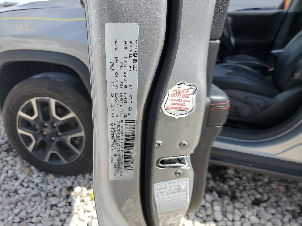 3C4NJDDB3KT744882 2019 Jeep Compass Trailhawk