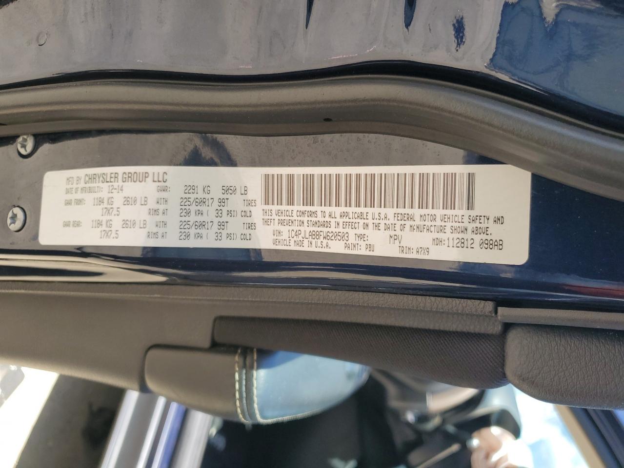 1C4PJLAB8FW620503 2015 Jeep Cherokee Sport