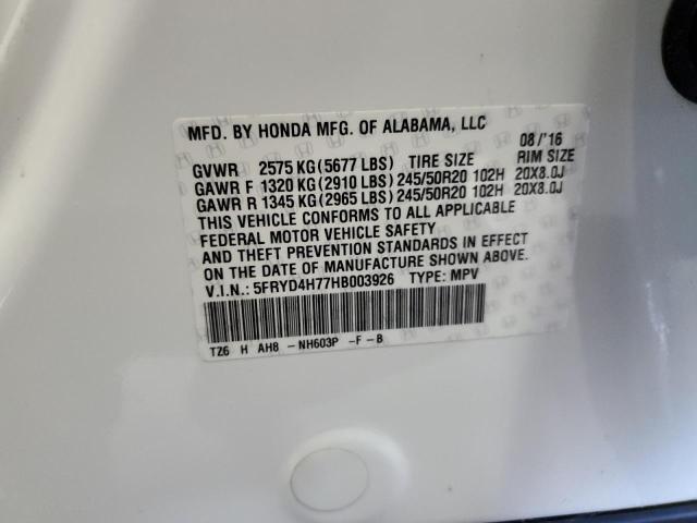 2017 Acura Mdx Technology VIN: 5FRYD4H77HB003926 Lot: 59769114