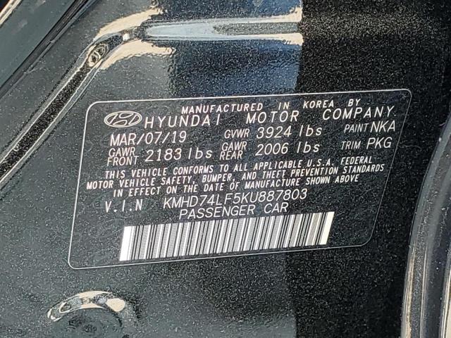 KMHD74LF5KU887803 2019 HYUNDAI ELANTRA - Image 12