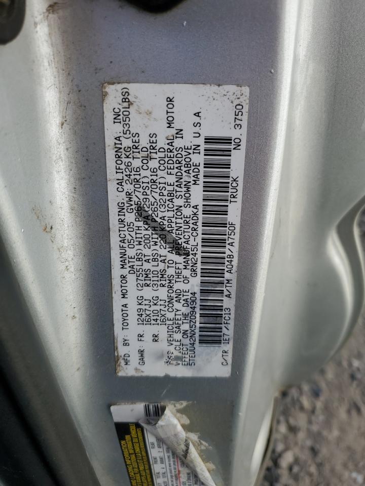 5TEUU42NX5Z094904 2005 Toyota Tacoma Access Cab