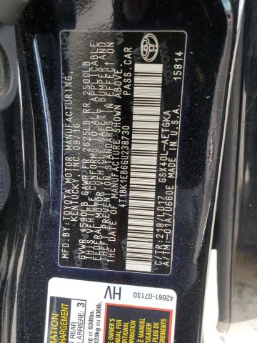 2016 Toyota Avalon Xle VIN: 4T1BK1EB6GU238730 Lot: 59266294