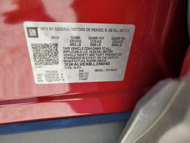 2020 GMC Terrain Slt VIN: 3GKALVEX8LL156040 Lot: 57751614