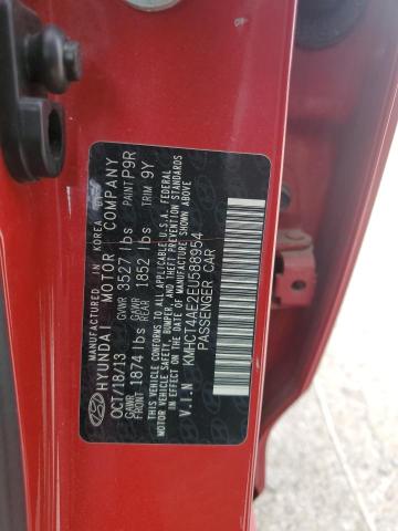 2014 Hyundai Accent Gls VIN: KMHCT4AE2EU588954 Lot: 61214664