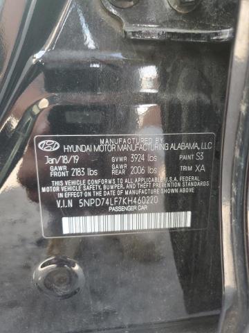 2019 Hyundai Elantra Se VIN: 5NPD74LF7KH460220 Lot: 58346744