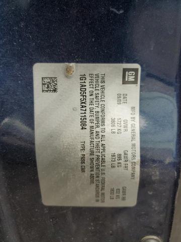 2010 Chevrolet Cobalt 1Lt VIN: 1G1AD5F5XA7115084 Lot: 58039504