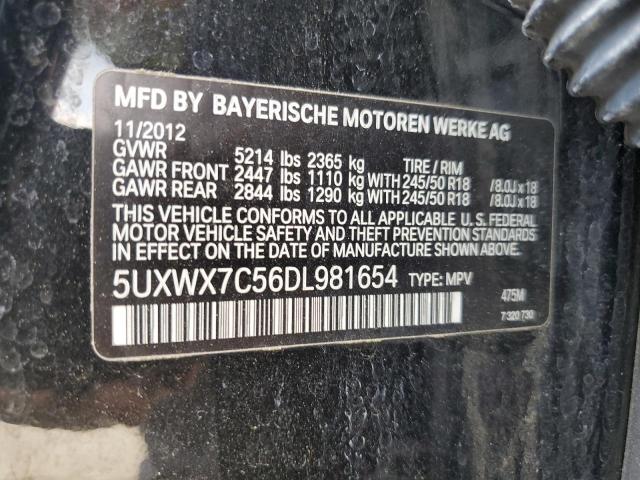 2013 BMW X3 xDrive35I VIN: 5UXWX7C56DL981654 Lot: 59338344