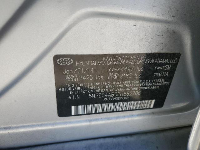 2014 Hyundai Sonata Se VIN: 5NPEC4AB0EH882706 Lot: 56551314