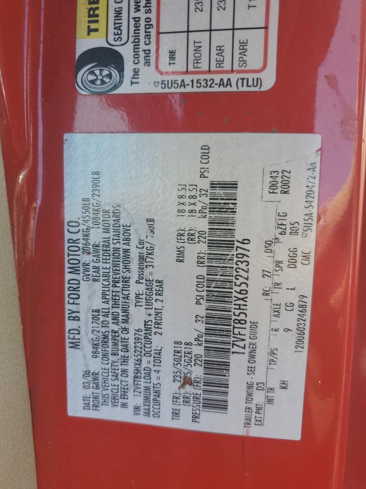 1ZVFT85HX65223976 2006 Ford Mustang Gt