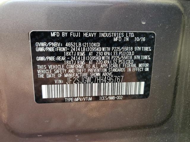 2017 Subaru Forester 2.0Xt Touring VIN: JF2SJGWC7HH496767 Lot: 57688874