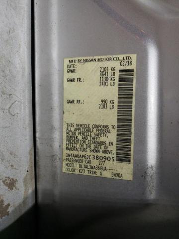 2018 Nissan Maxima 3.5S VIN: 1N4AA6AP6JC380905 Lot: 60163564