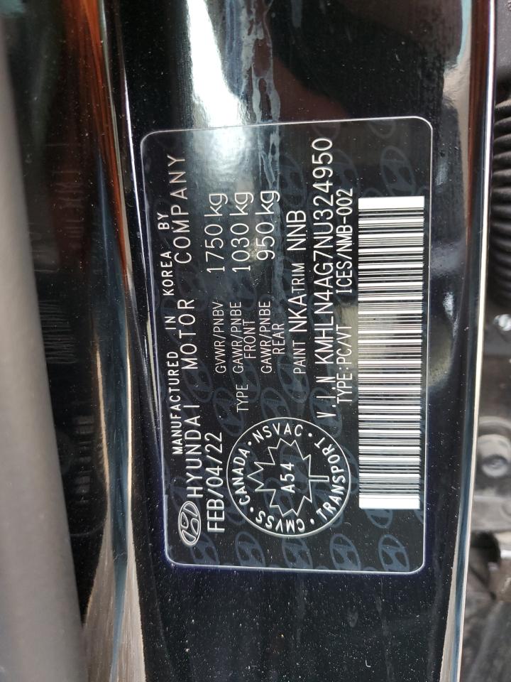 KMHLN4AG7NU324950 2022 Hyundai Elantra Sel