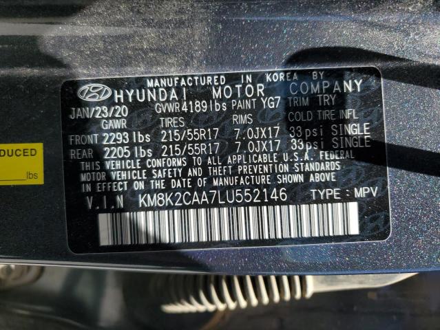 KM8K2CAA7LU552146 Hyundai Kona SEL 12