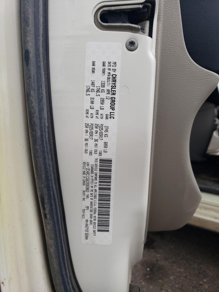 2C4RC1CG6CR363863 2012 Chrysler Town & Country Touring L