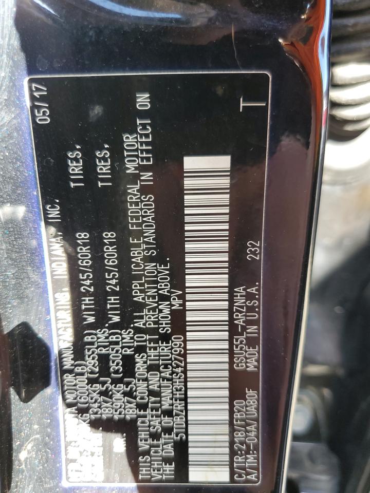 5TDBZRFH3HS427990 2017 Toyota Highlander Le