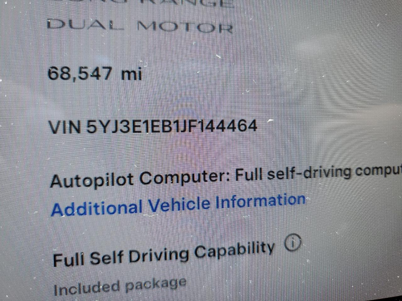 5YJ3E1EB1JF144464 2018 Tesla Model 3