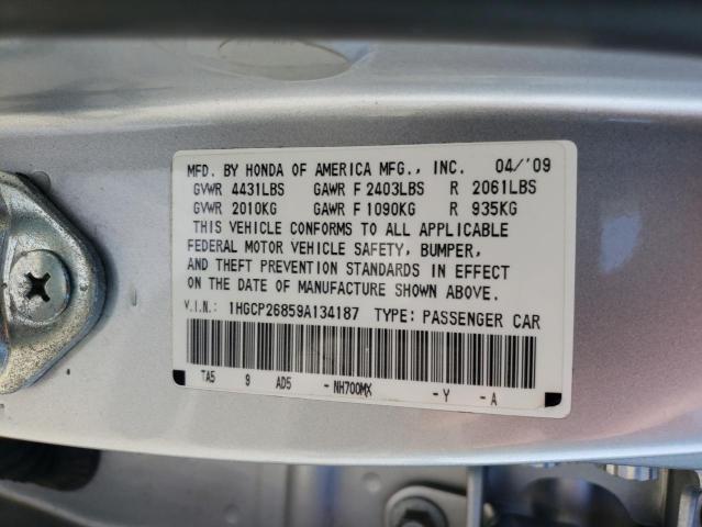 2009 Honda Accord Exl VIN: 1HGCP26859A134187 Lot: 59995764