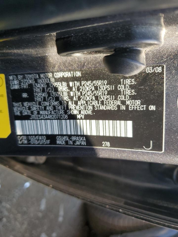 JTEES43A482071208 2008 Toyota Highlander Sport