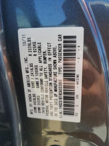 1HGCS1B78CA002800 2012 Honda Accord Ex