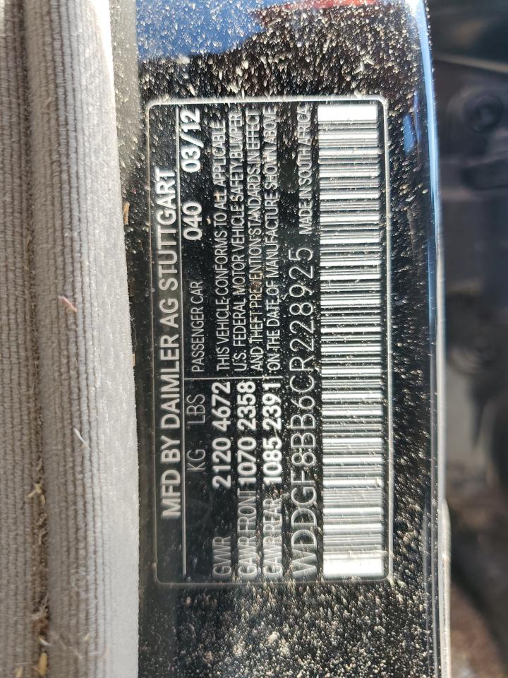 WDDGF8BB6CR228925 2012 Mercedes-Benz C 300 4Matic