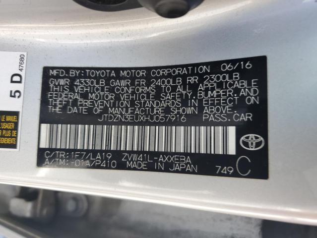 2017 Toyota Prius V VIN: JTDZN3EUXHJ057916 Lot: 57961554