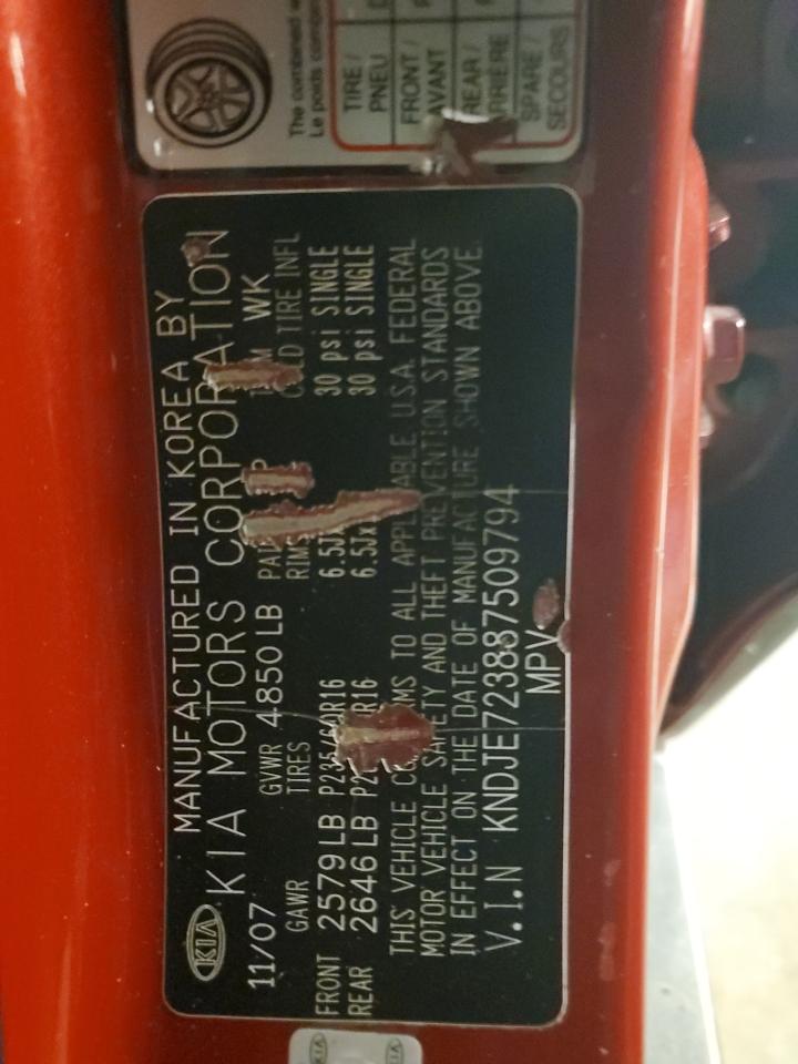 KNDJE723887509794 2008 Kia Sportage Ex