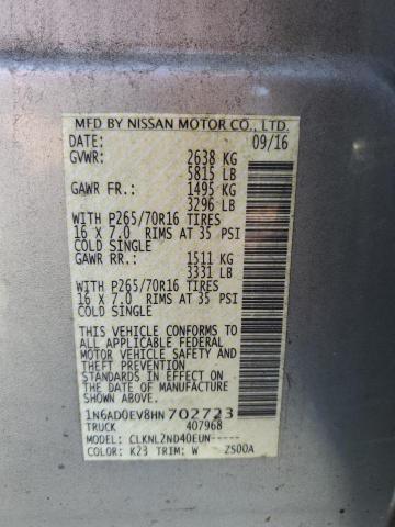 2017 NISSAN FRONTIER S - 1N6AD0EV8HN702723