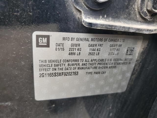 2015 Chevrolet Impala Ltz VIN: 2G1165S3XF9202763 Lot: 57230654