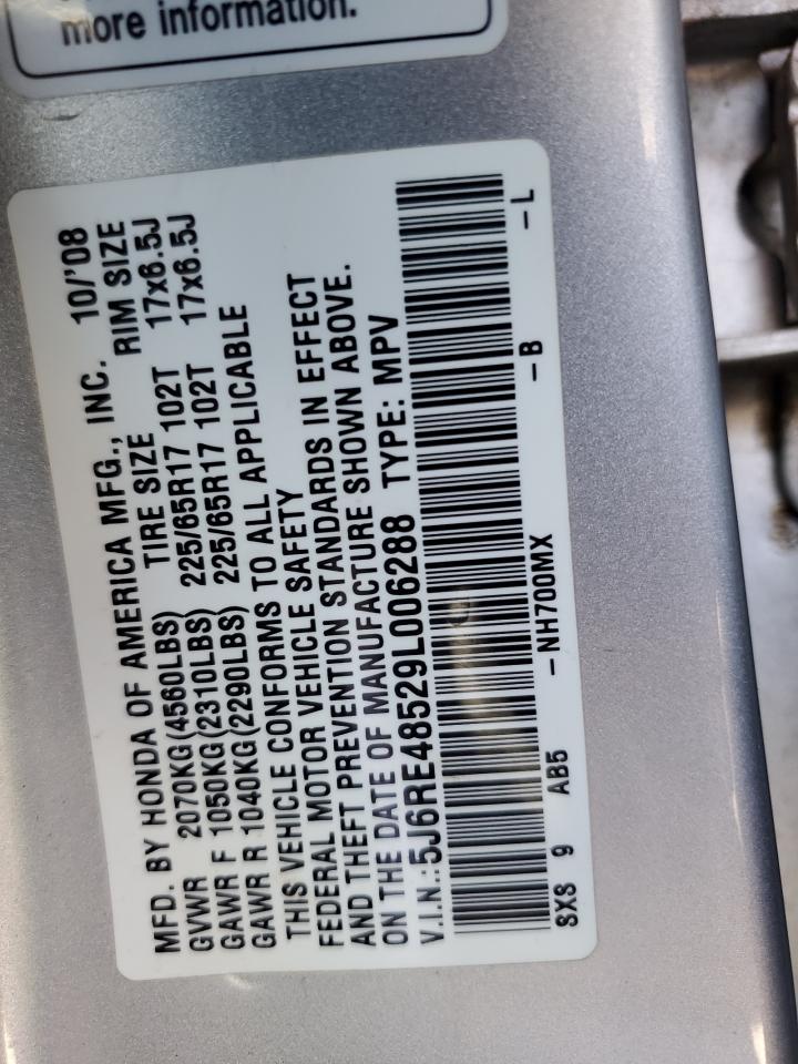 5J6RE48529L006288 2009 Honda Cr-V Ex