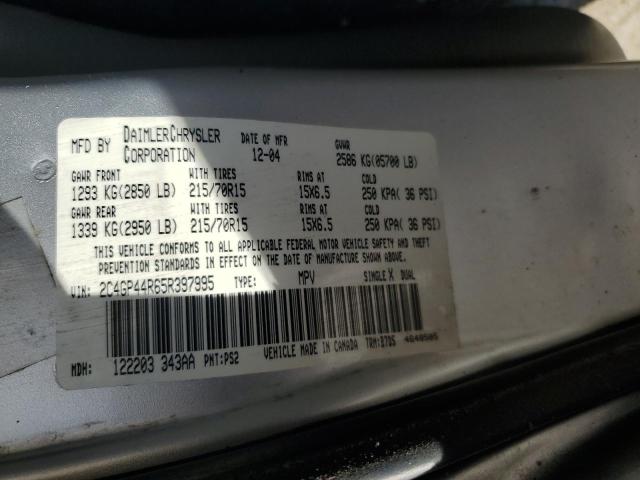 2005 Chrysler Town & Country Lx VIN: 2C4GP44R65R397995 Lot: 58333274