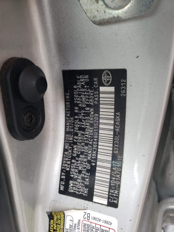 4T1BK36B46U115209 2006 Toyota Avalon Xl