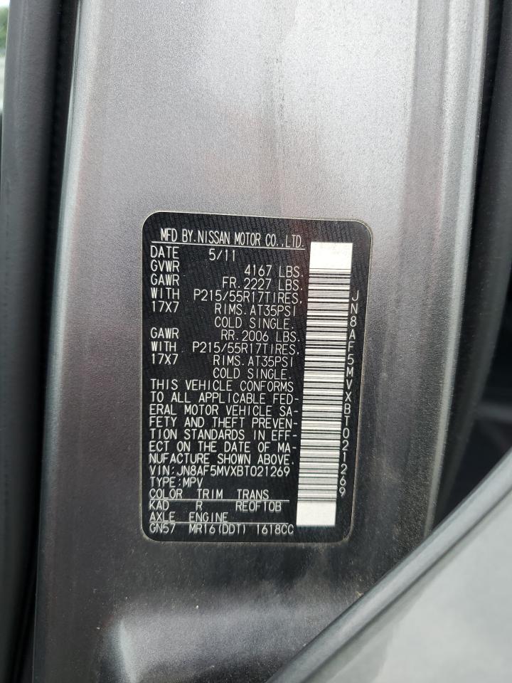 JN8AF5MVXBT021269 2011 Nissan Juke S