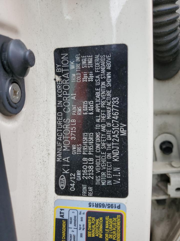 KNDJT2A51C7467733 2012 Kia Soul