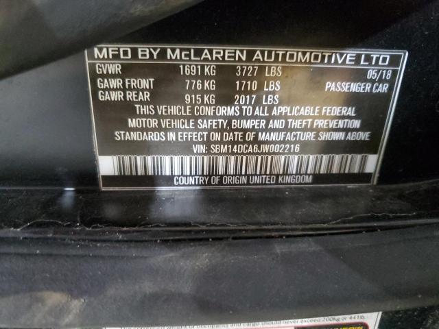 2018 MCLAREN AUTOMOTIVE 720S SBM14DCA6JW002216