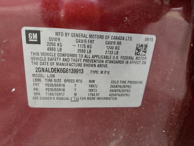 2GNALDEK6G6139913 2016 CHEVROLET EQUINOX - Image 13