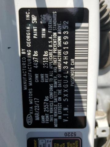 2017 Kia Optima Ex VIN: 5XXGU4L34HG169352 Lot: 57379554