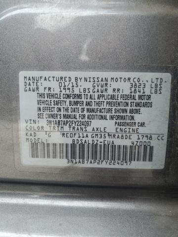 2015 NISSAN SENTRA S - 3N1AB7AP2FY224097