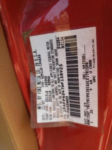 1998 Ford Mustang VIN: 1FAFP4047WF138923 Lot: 59949764