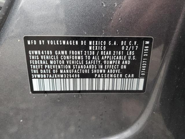 2017 Volkswagen Jetta Se VIN: 3VWDB7AJXHM325496 Lot: 57809164