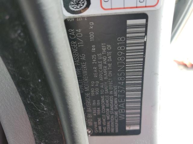 2005 BMW 325 I VIN: WBAET37485NJ89818 Lot: 61056734