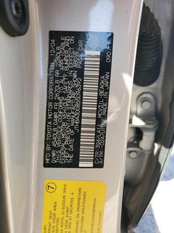 2005 Lexus Es 330 VIN: JTHBA30G855096392 Lot: 60342904